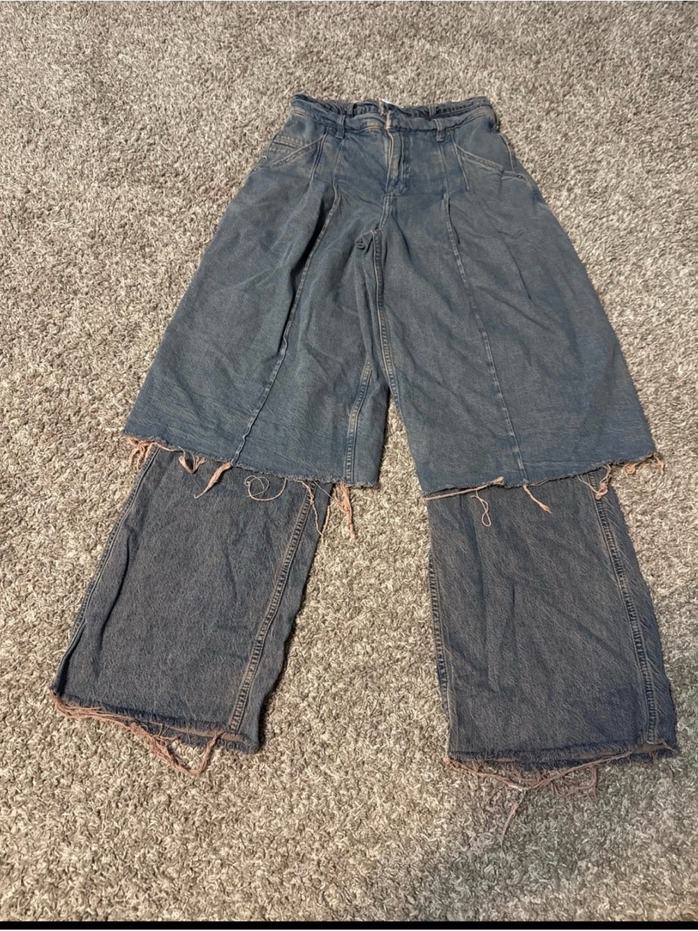 Free People Wide-Leg Layered Denim - Picture 4 of 5
